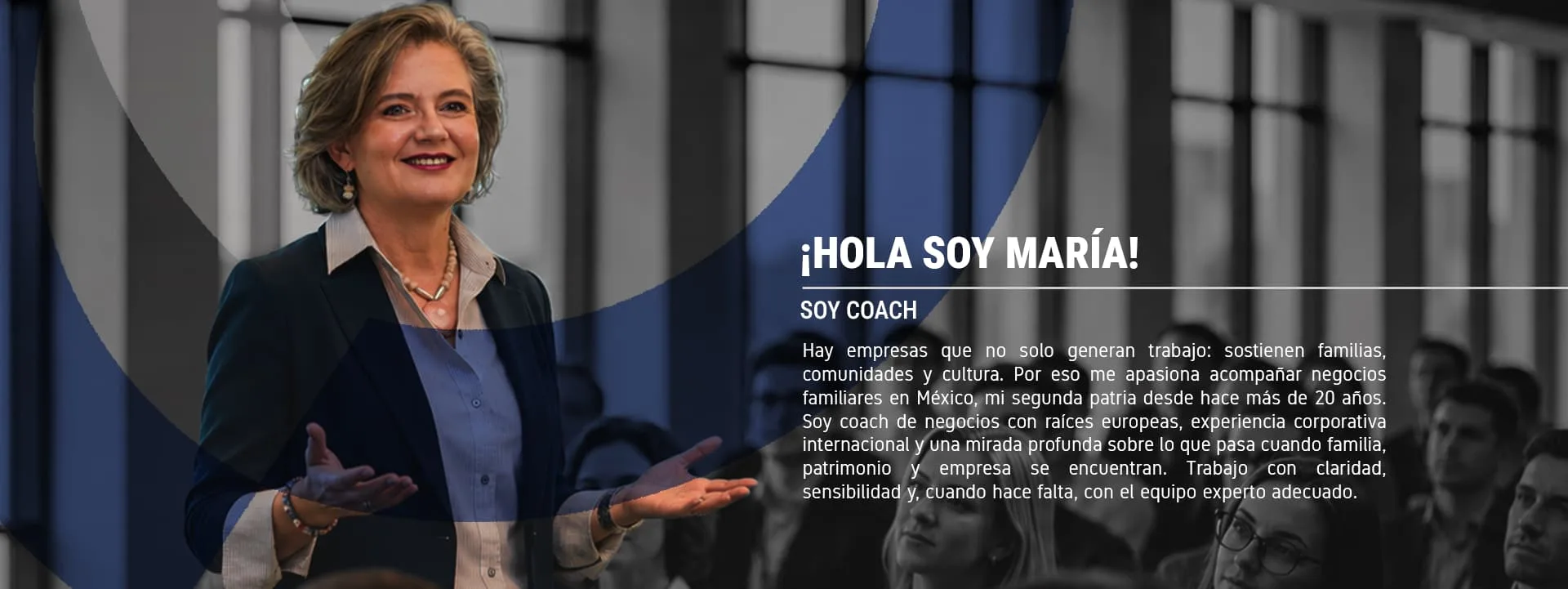 María, coach profesional para empresas familiares en México